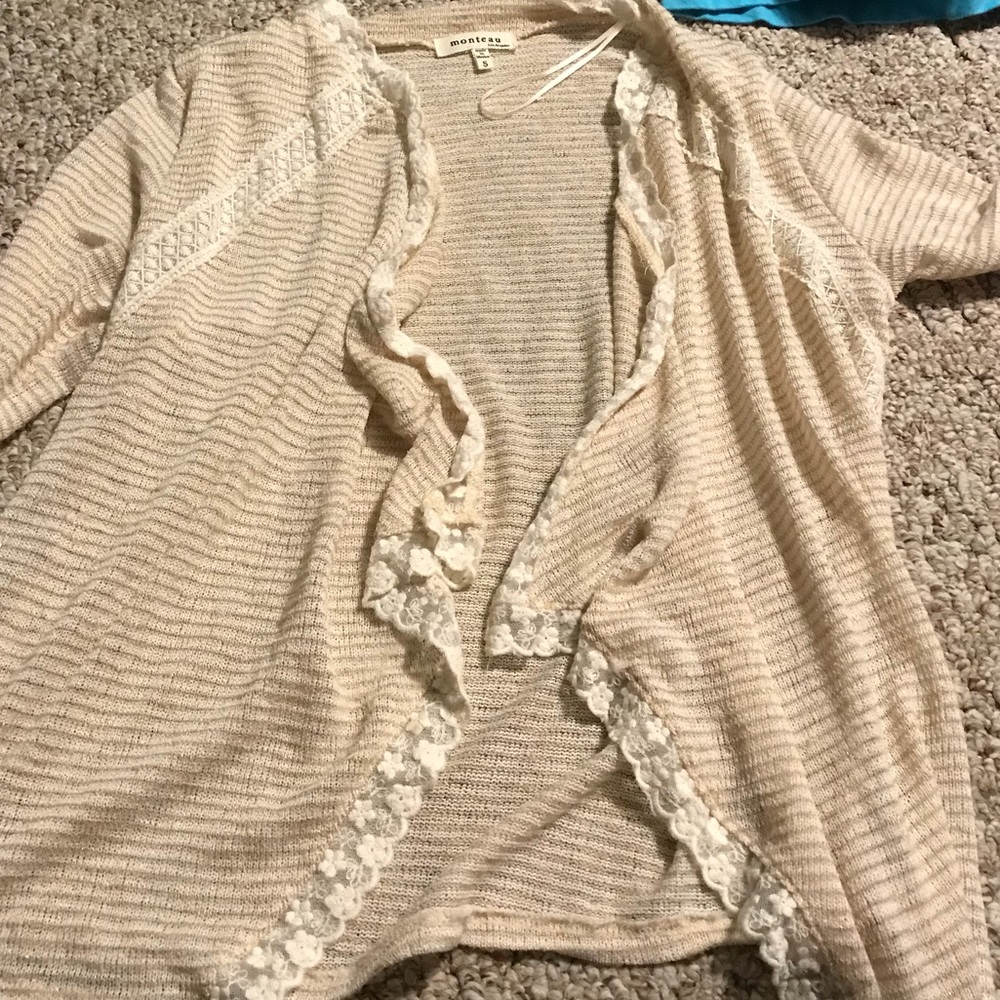 White lace cardigan
